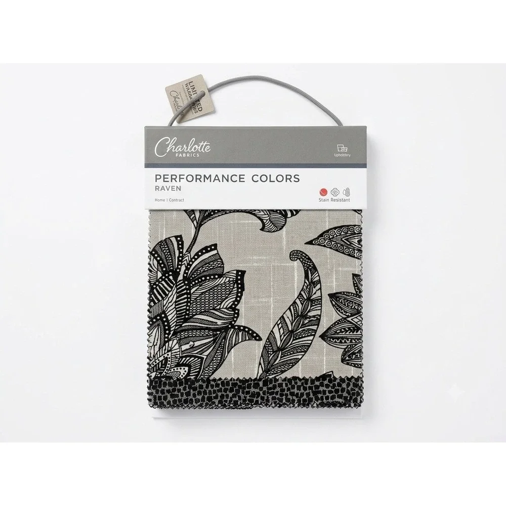 Charlotte Fabrics PerformanceColors Raven Upholstery Sample Swatch Book F300-337